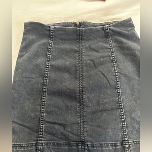 Free people dark wash mini skirt